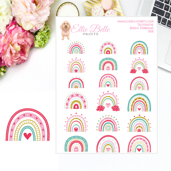 Bright Rainbows Stickers