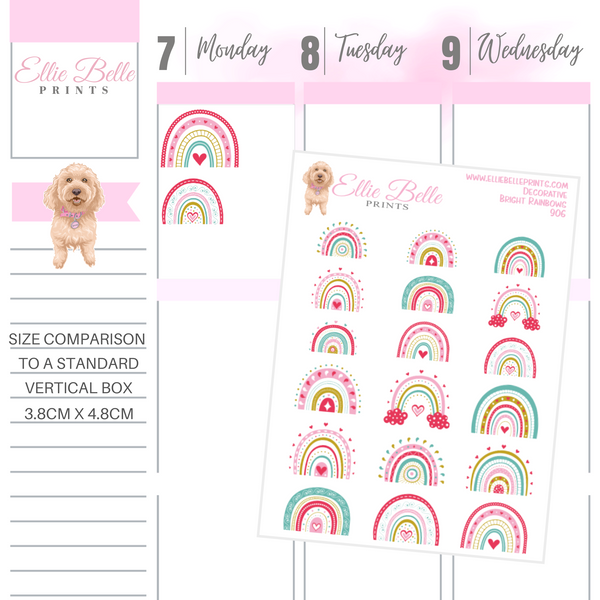 Bright Rainbows Stickers