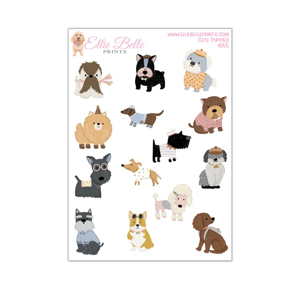 Cute Puppies Stickers