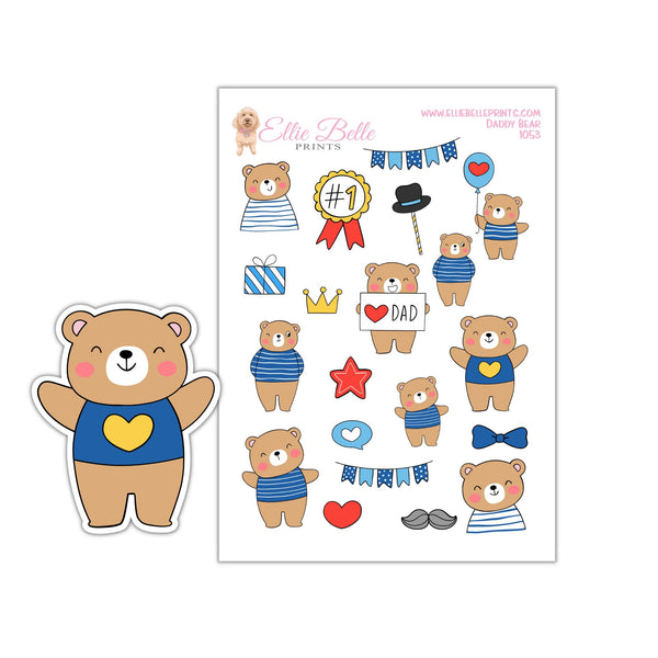 Daddy Bear Stickers
