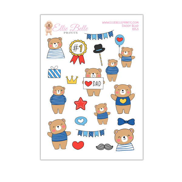 Daddy Bear Stickers
