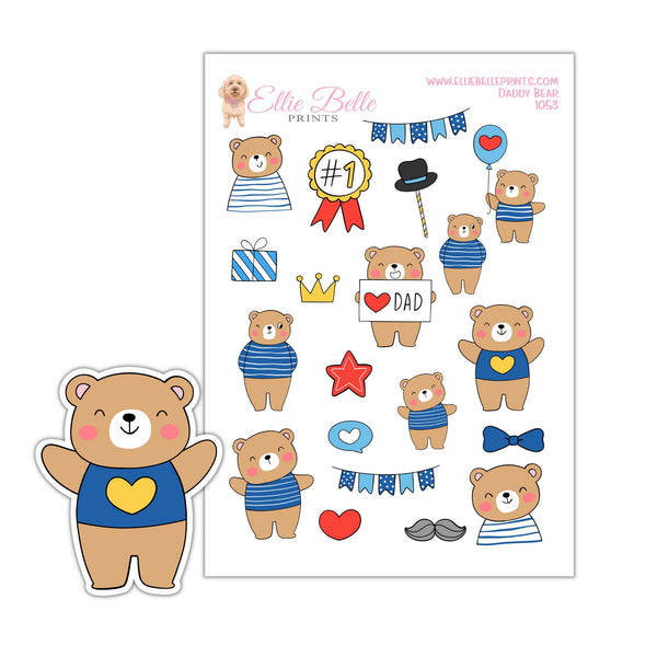 Daddy Bear Stickers