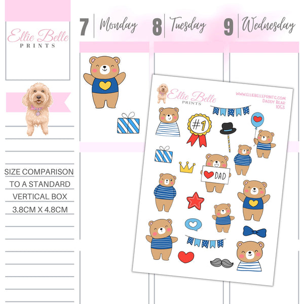 Daddy Bear Stickers