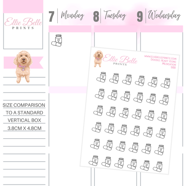 Medicine Icons - Doodle Heart Icons