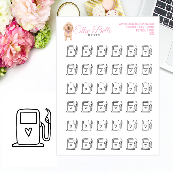 Petrol / Fuel  - Doodle Heart Icons