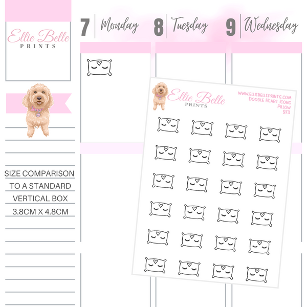 Pillow Icons - Doodle Heart Icons