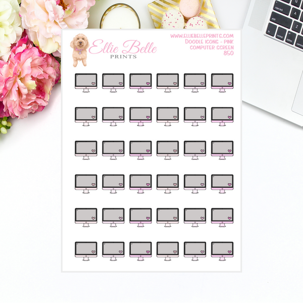 Computer Screen - Multi Colour Doodle Icons