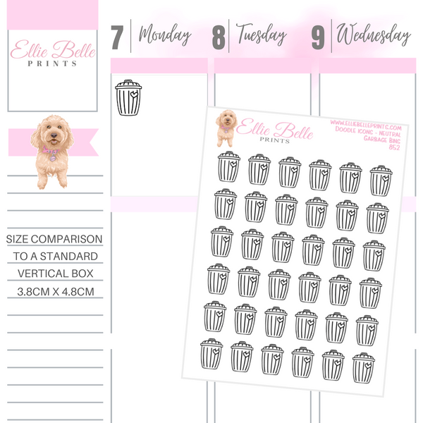 Garbage Bin - Neutral Doodle Icons