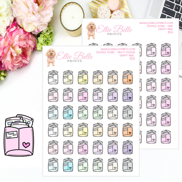 Happy Mail - Multi Colour Doodle Icons