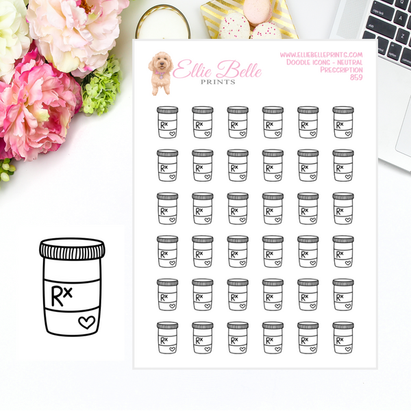 Prescription - Neutral Doodle Icons