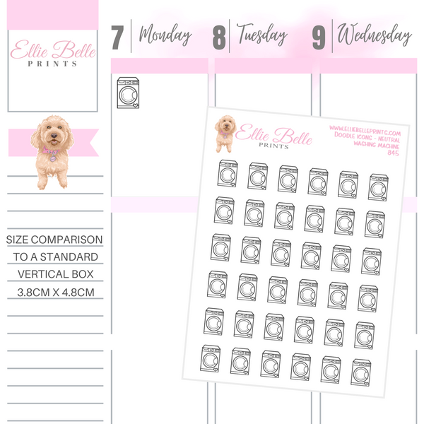 Washing Machine - Neutral Doodle Icons