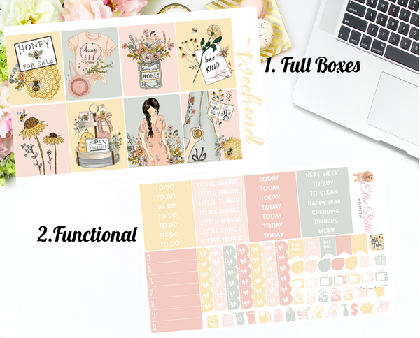 Honey Bee - Vertical Weekly Planner Kit