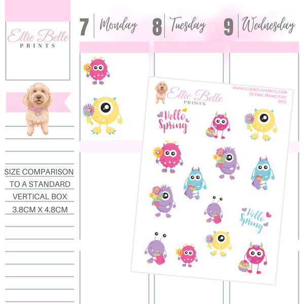 Spring Monsters Stickers