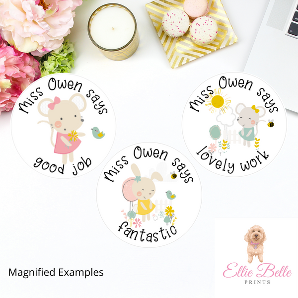 Little Mouse - Personalised Teacher Reward Stickers