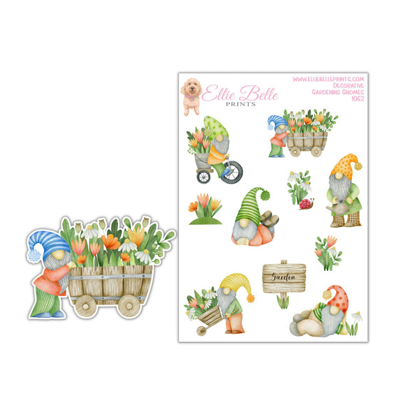 Gardening Gnome Stickers