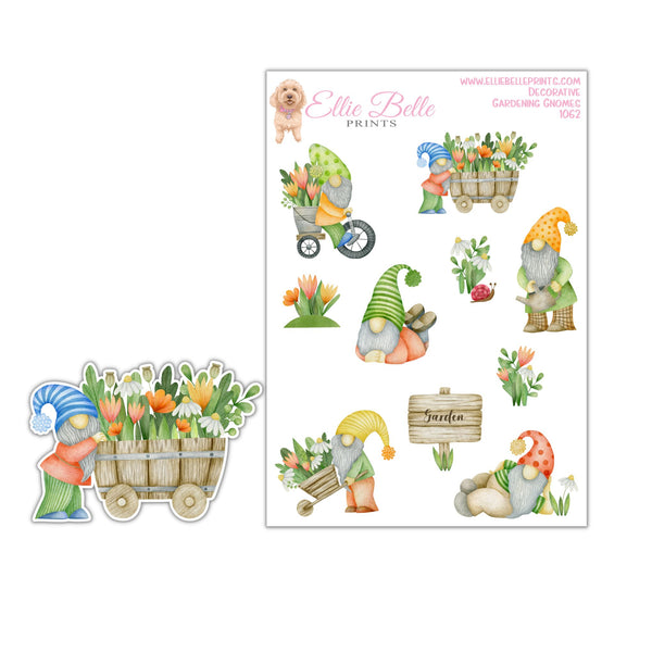 Gardening Gnome Stickers