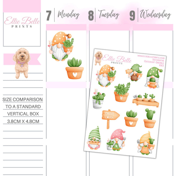 Succulent Gnome Stickers