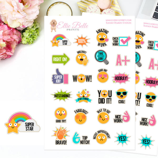 Teacher Reward Stickers - Teacher Stickers