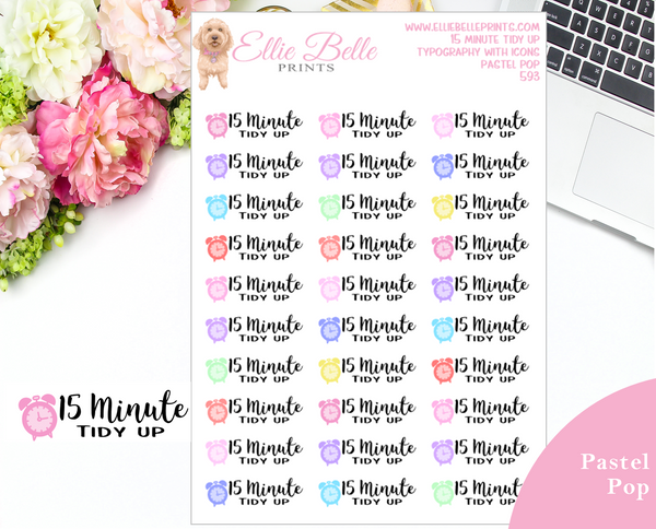 15 Minute Tidy Up - Typography with Icons