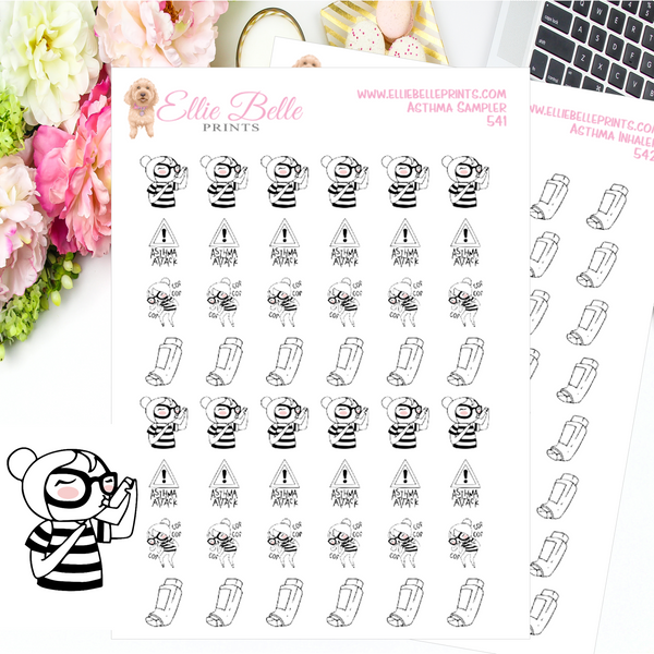 Asthma Stickers - Penelope Planner