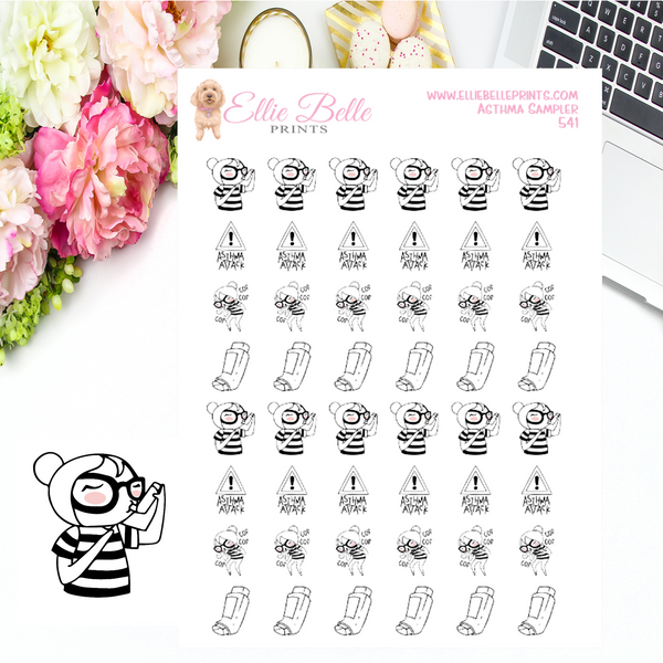 Asthma Stickers - Penelope Planner