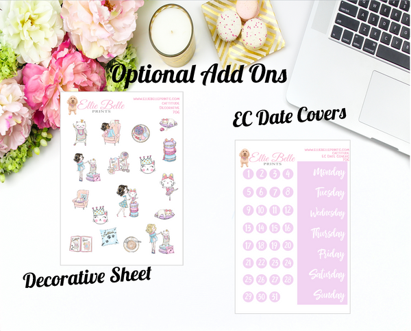 Cattitude - Vertical Weekly Planner Kit