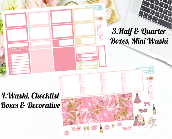 Champagne Masquerade - Horizontal Weekly Kit