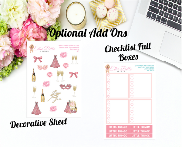 Champagne Masquerade - Horizontal Weekly Kit