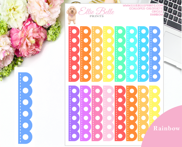 Circle Checklist - Scalloped Checklist
