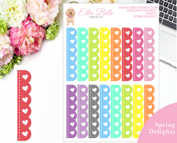 Heart Checklist - Scalloped Checklist