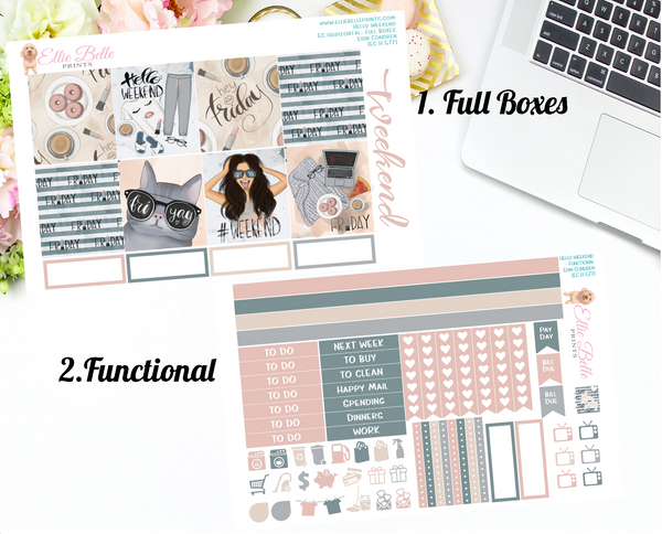 Hello Weekend - Horizontal Weekly Kit