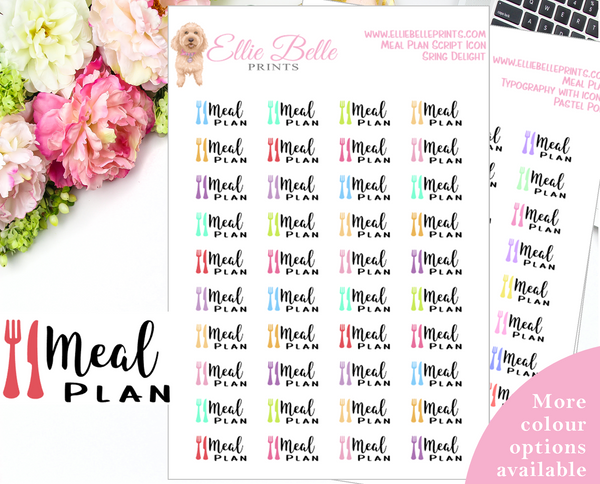Meal Plan - Typography with Icons