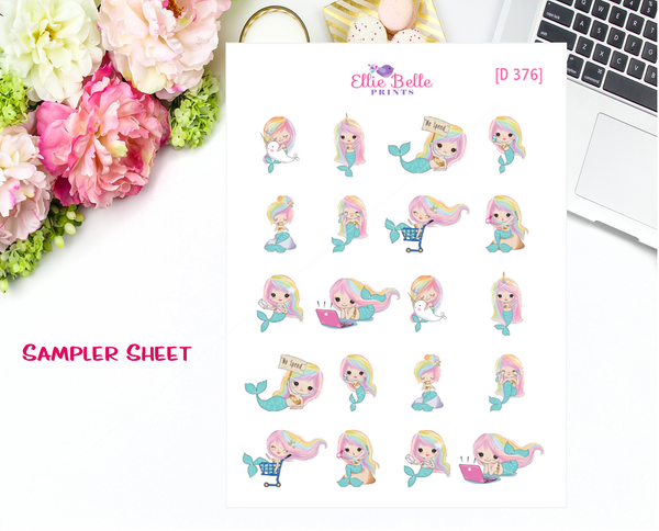Rainbow Mermaid Stickers