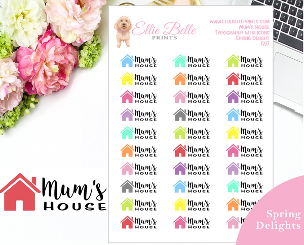 Mum's House - Typography with Icons