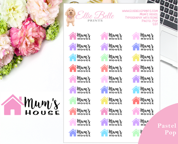 Mum's House - Typography with Icons