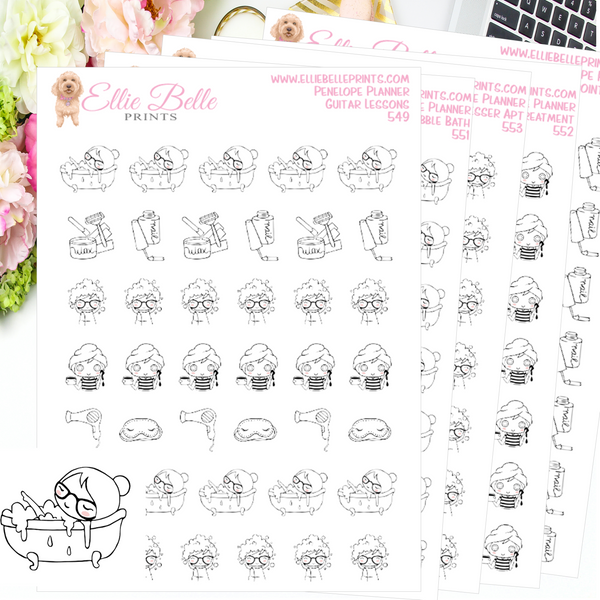 Pampering Stickers - Penelope Planner