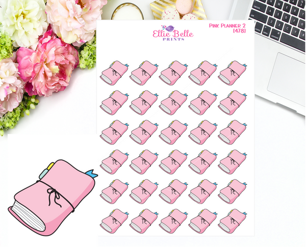 Pink Planner (2) Stickers