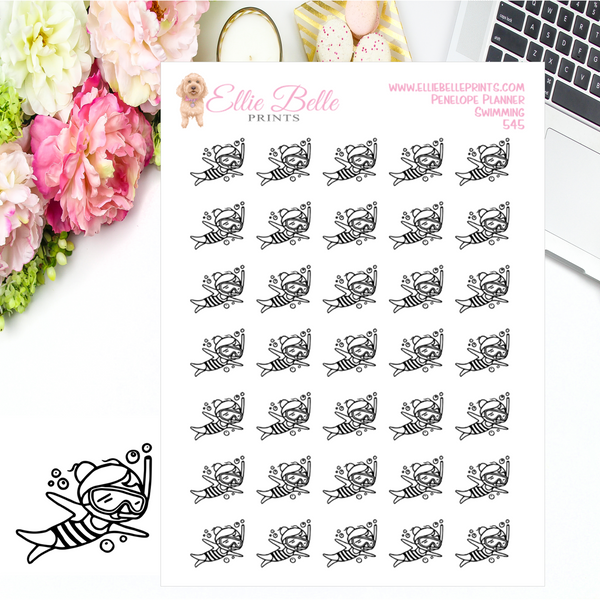 Summer Swimming Stickers - Penelope Planner