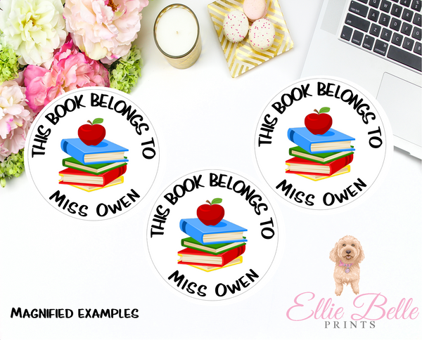 This book belongs to Stickers - Books Circle - Personalised Teacher Stickers