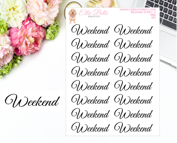 Weekend 2 - Script Stickers