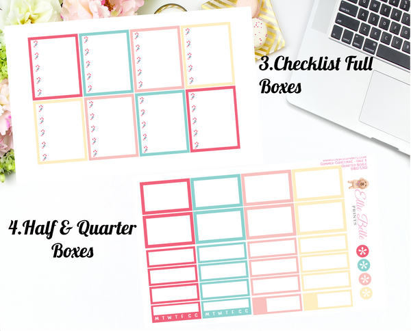 Summer Christmas - Vertical Weekly Planner Kit