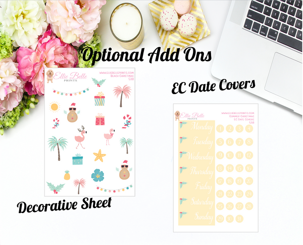 Summer Christmas - Vertical Weekly Planner Kit