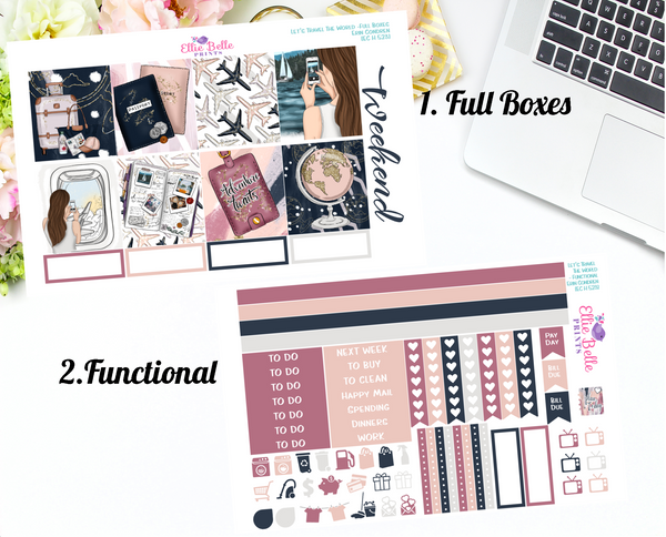 Let's Travel The World - Horizontal Weekly Kit