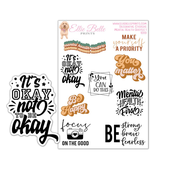 Mental Health Quote Stickers