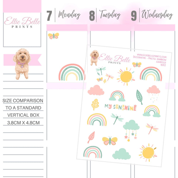 Pastel Rainbow Sampler Stickers