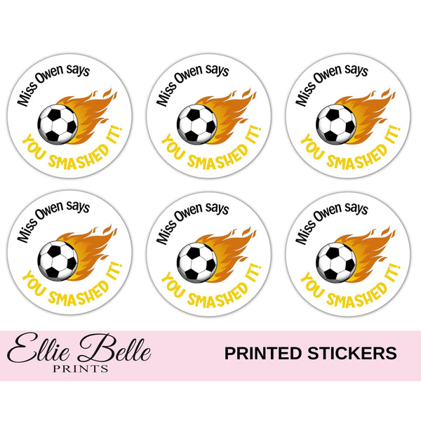 Soccer Balls 2 - Personalised Teacher Reward Stickers