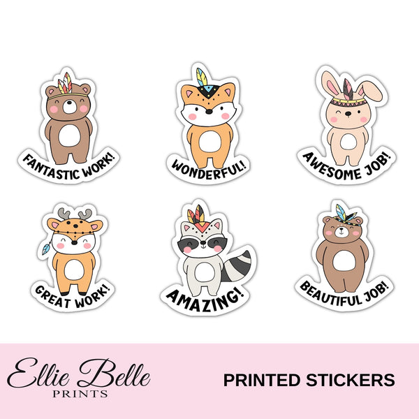 Teacher Stickers - Tribal Animals