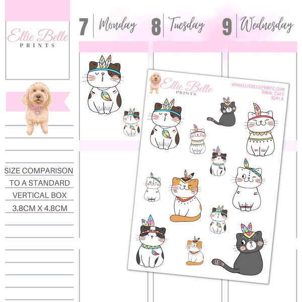 Boho Cat Stickers