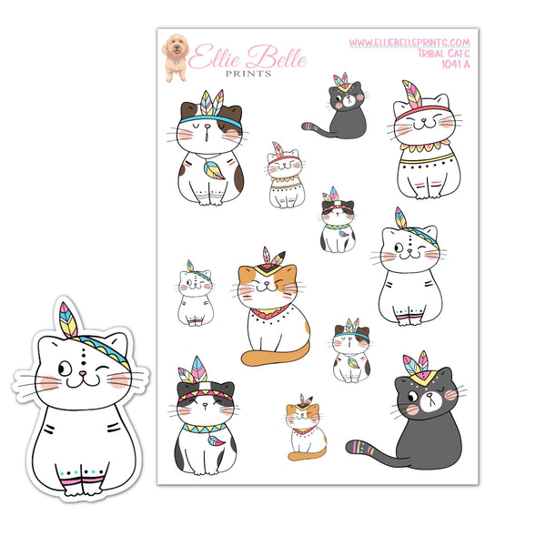 Boho Cat Stickers