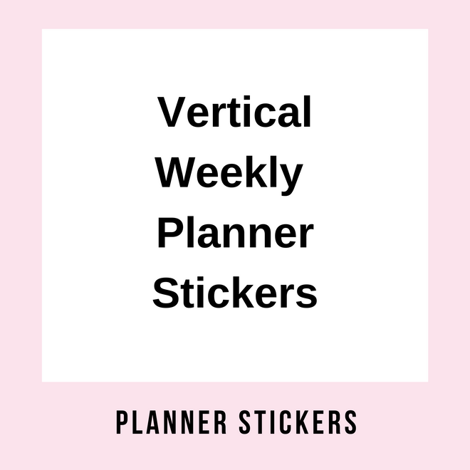Horizontal Weekly Planner Kits